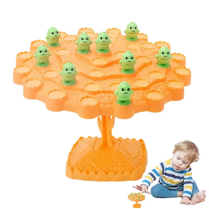 Juego de equilibrio de rana de árbol equilibrado seguro, juego de mesa interactivo de equilibrio de dinosaurio, juego educativo interactivo para mejorar