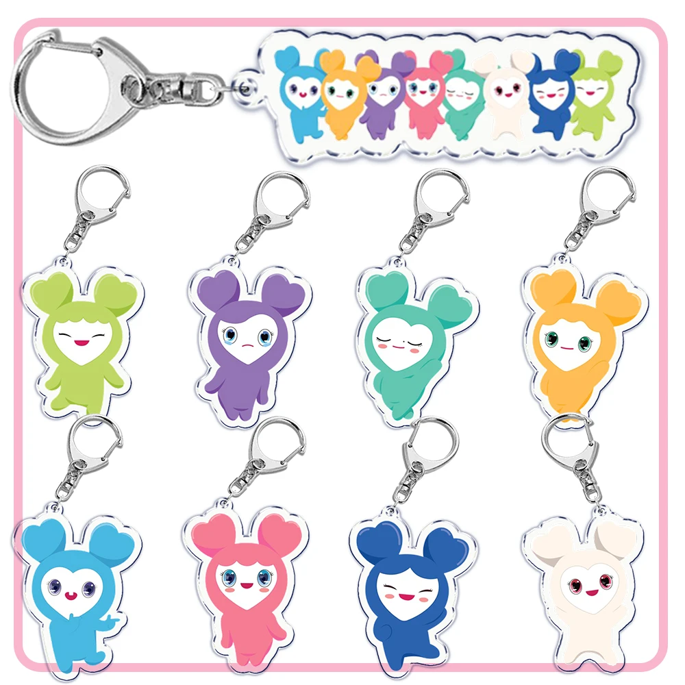 Lovelys Plush Korean Super Star Key Chain Keychains Ring for Accessories Bag TWICE MEME Pendant Keyring Jewelry Gifts