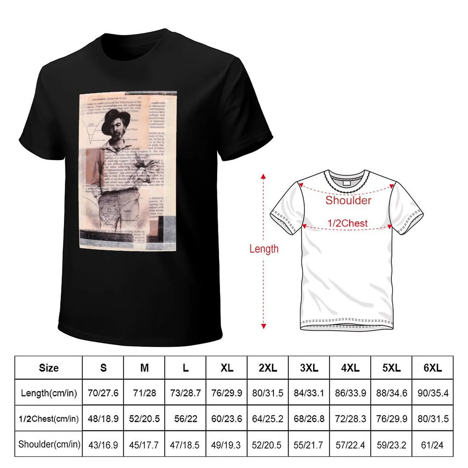 Walt Whitman T-Shirt anime t shirts quick drying vintage clothes t shirts for men pack