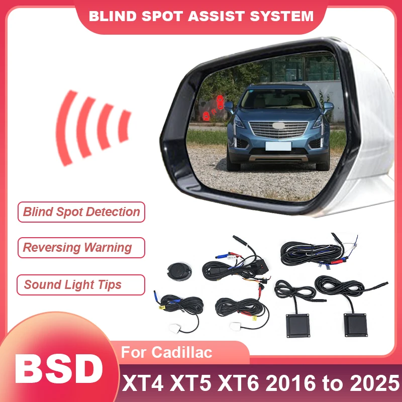 Car BSD BSA BSM Blind Spot Detection System Assist Lane Changing Alarm Reversing Sensor For Cadillac XT4 XT5 XT6 2016 to 2025