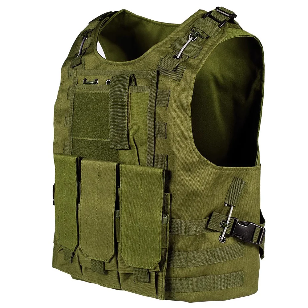 Military Outdoor Hunting Tactical Vest Adjustable Nylon Protective Vest Multi-Functional Outdoor Camouflage Durable Combat Equip