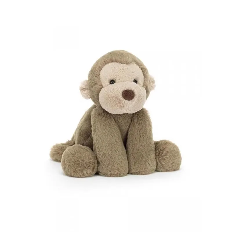

Cute Smaggy Monkey Plush Toy Zoo Animal Stuffed Doll Little Monkey Soft Plushie Gift for Kids Children Companion