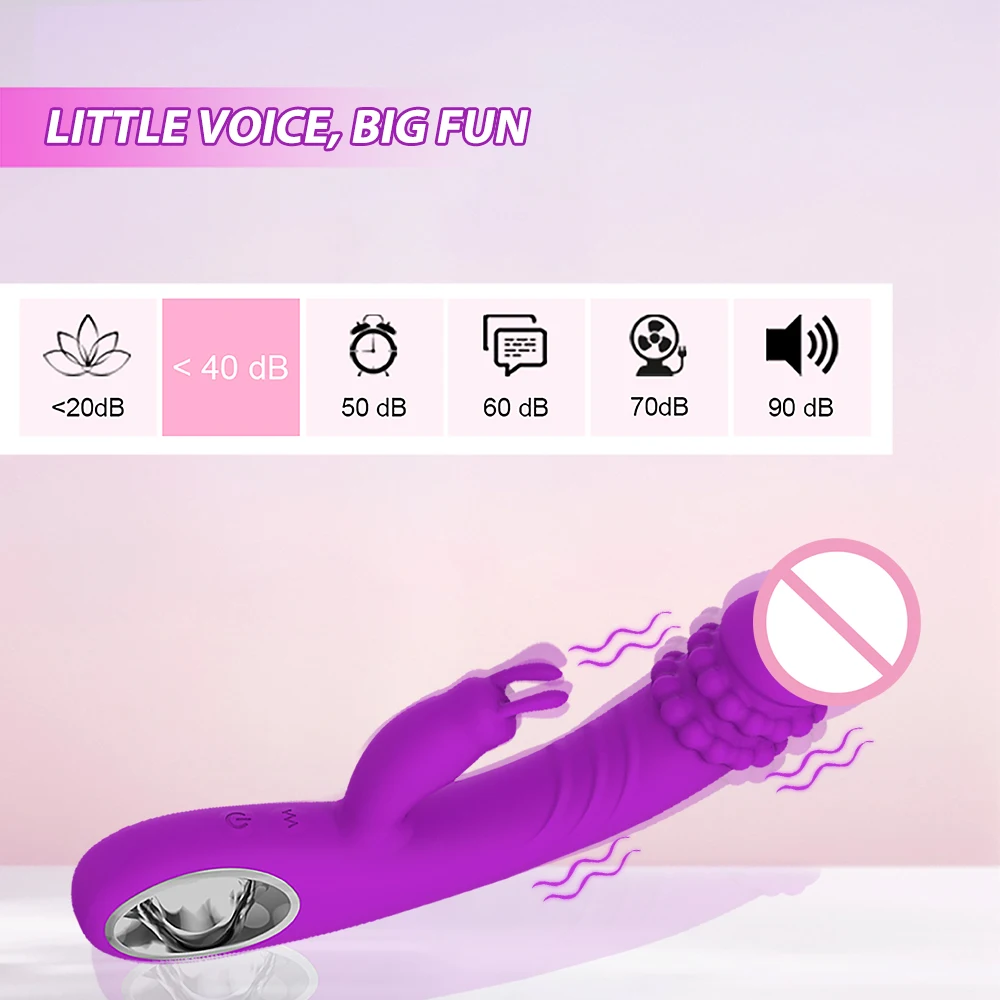 Powerful Rabbit Vibrator for Women G Spot Clitoris Stimulator Vagina Nipple Massage Dildo Masturbation Adults Sex Toy for Female