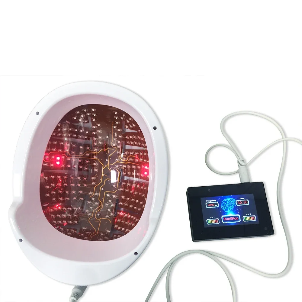 Factory Wholesale Brain Stimulation Alzheimer Therapy 810nm Infrared Led Light Transcranial photobiomodulation helmet