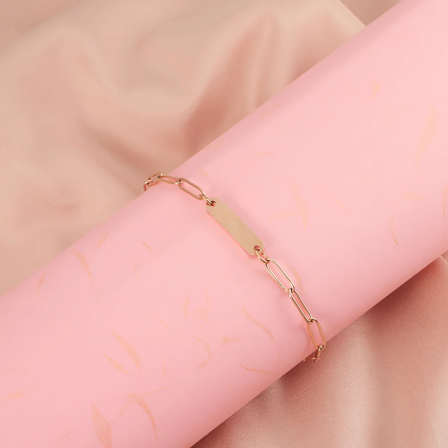 Women's Custom Engraved Name Bracelet, Minimalist Bar Design
