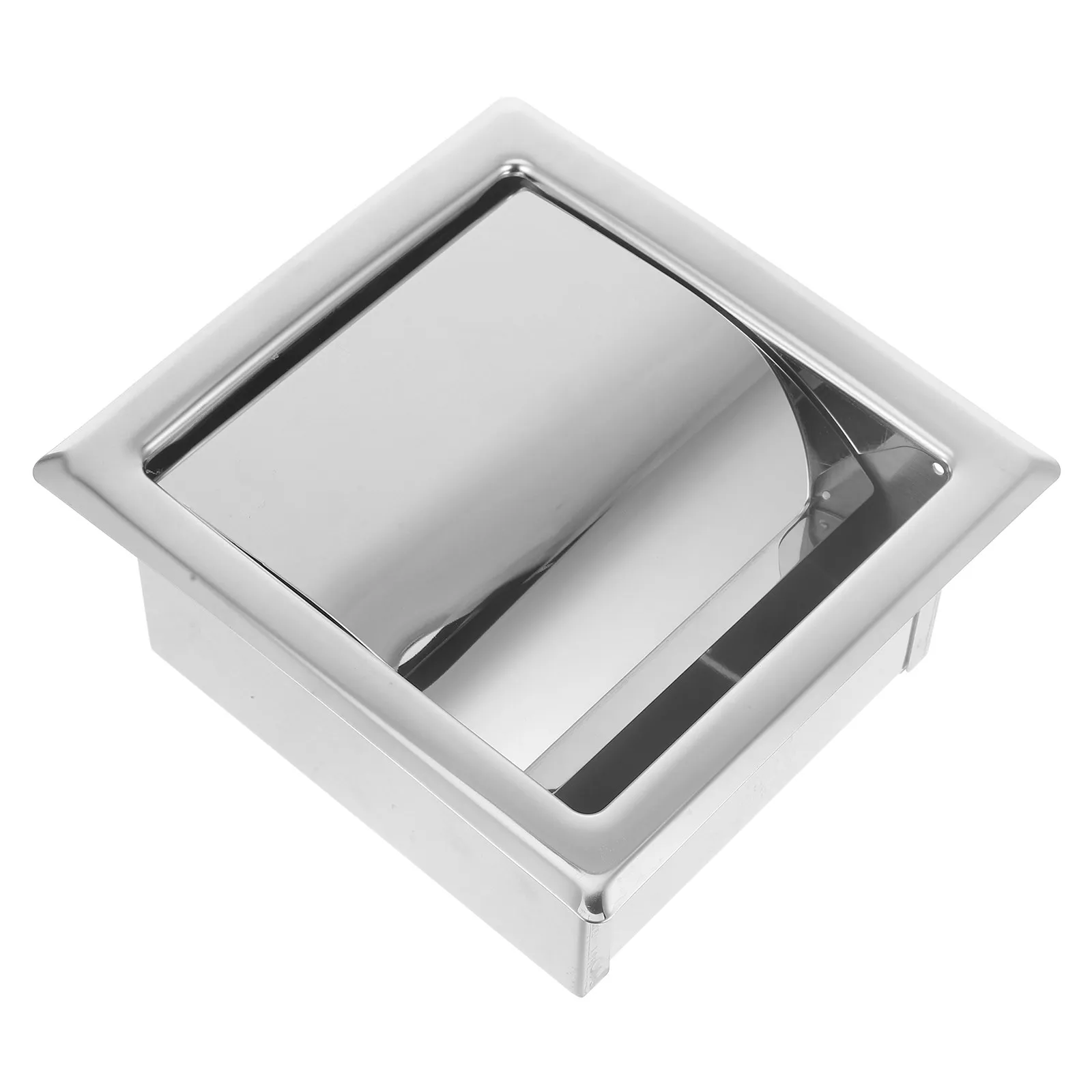 

Stainless Steel Wall Mounted Toilet Paper Holder Tissue Dispenser Bathroom Kitchen Sleek Modern Style Toilet Roll Holder