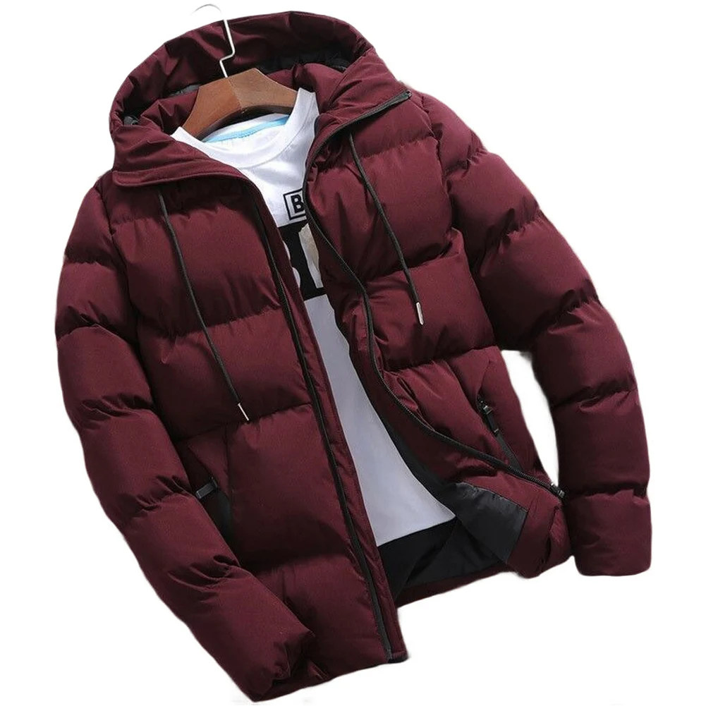 سترة سترة كاجوال سميكة ودافئة للرجال مع غطاء للرأس معطف سادة بأكمام طويلة للأعمال والارتداء اليومي في مواسم مختلفة #3