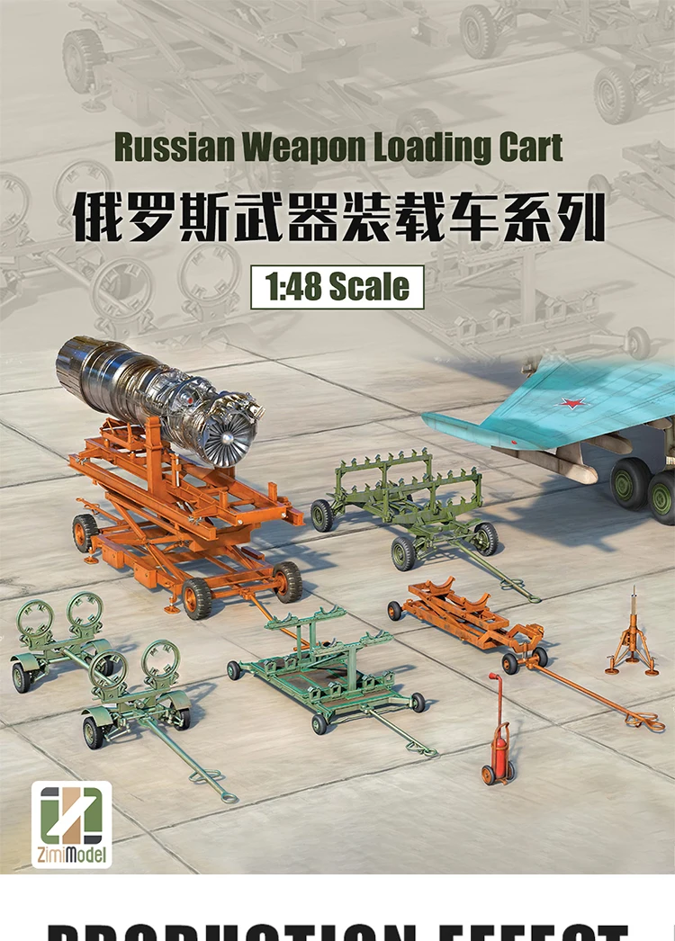 ZIMI البلاستيك تجميع البلاستيك أطقم منمذجة ZM80161 محرك الروسية تحميل السيارة 1/48 لعبة مجسمة