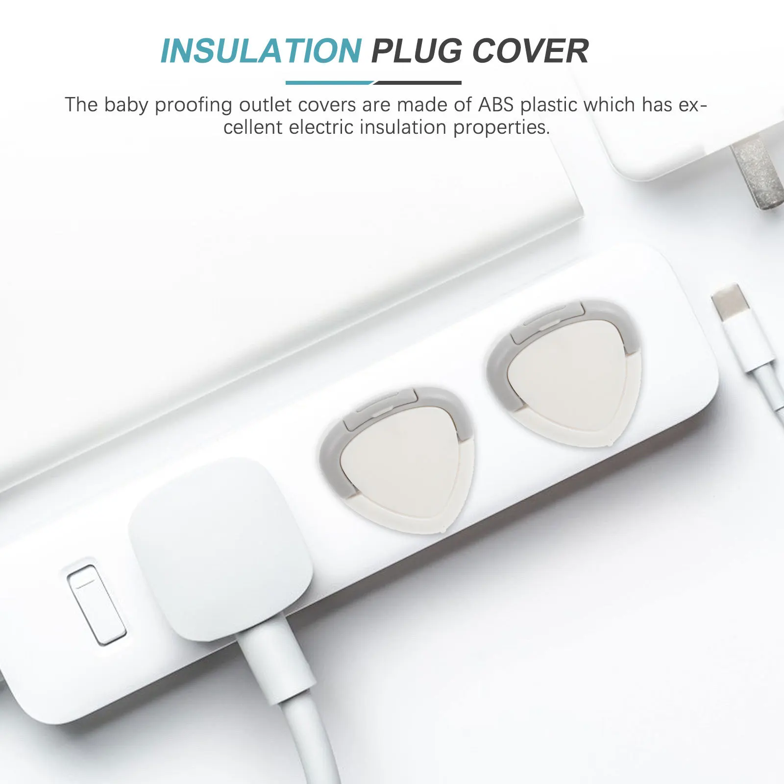 24 قطعة من أغطية المخرج المقاومة للأطفال غطاء توصيل عازل لواقي مقبس سلامة الطفل من الصعب إزالةها بواسطة الأطفال بلمسة نهائية ناعمة رقم