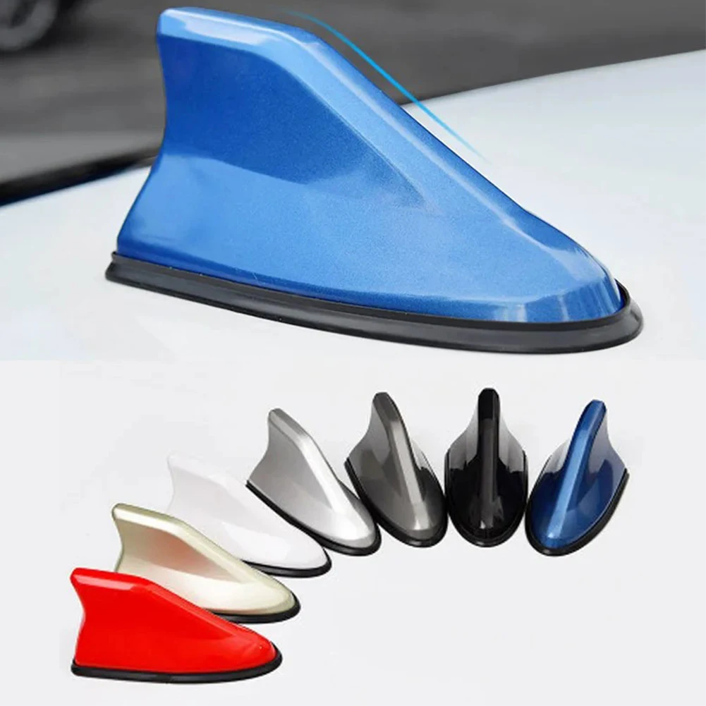 Car Shark Fin Antenna Vehicle Roof Aerials AM/FM Radio Signal Base Punching-free Antenna Mounting Automotive Top Decoration