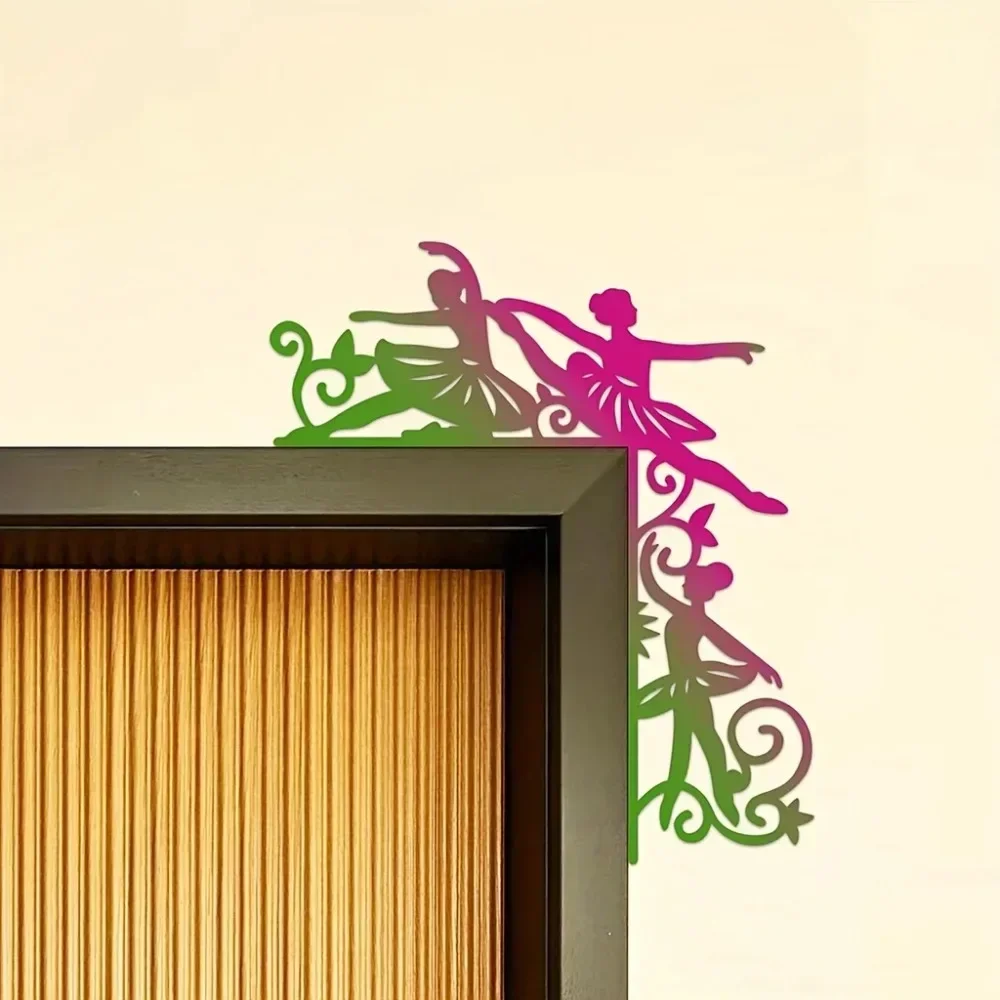CIFBUY – art mural créatif en aluminium, sculpture en métal durable et imperméable, ballerine colorée, pour salon, chambre à coucher, décoration de la maison