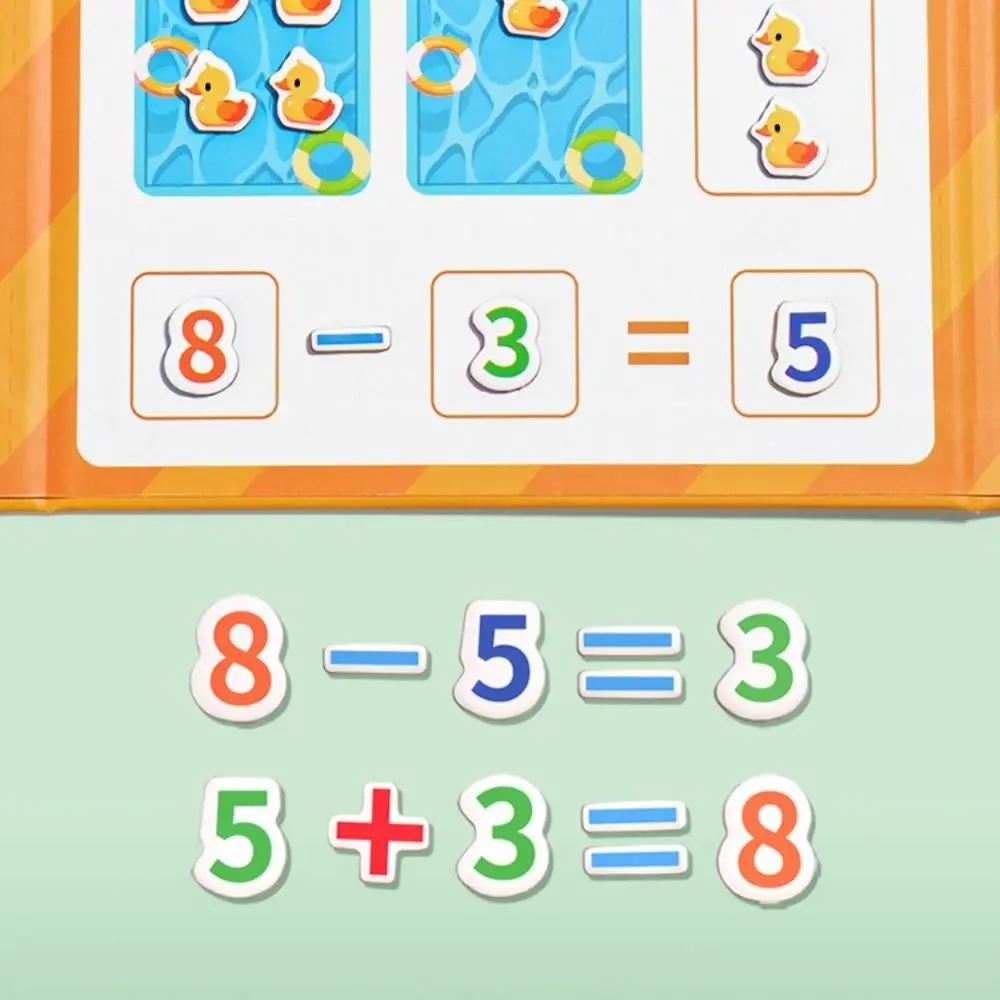 Brinquedos educativos magnéticos de matemática, livro colorido, auxiliares de ensino montessori, subtração, aritmética de 0 a 20 brinquedos