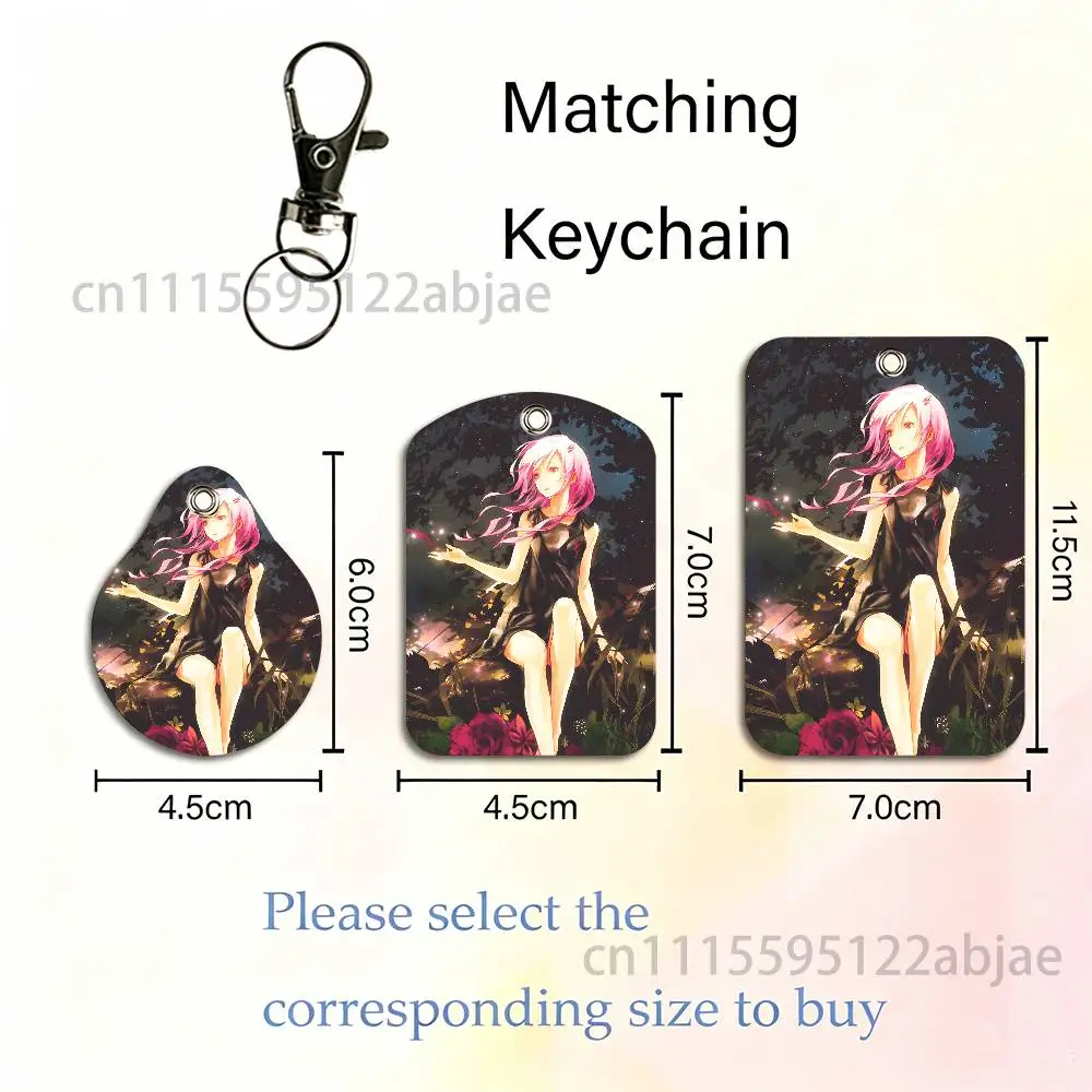 G-Guilty Crown Card Case Leather Card Holder Keychain Key Ring Transportation Card Case With Lanyard view 2