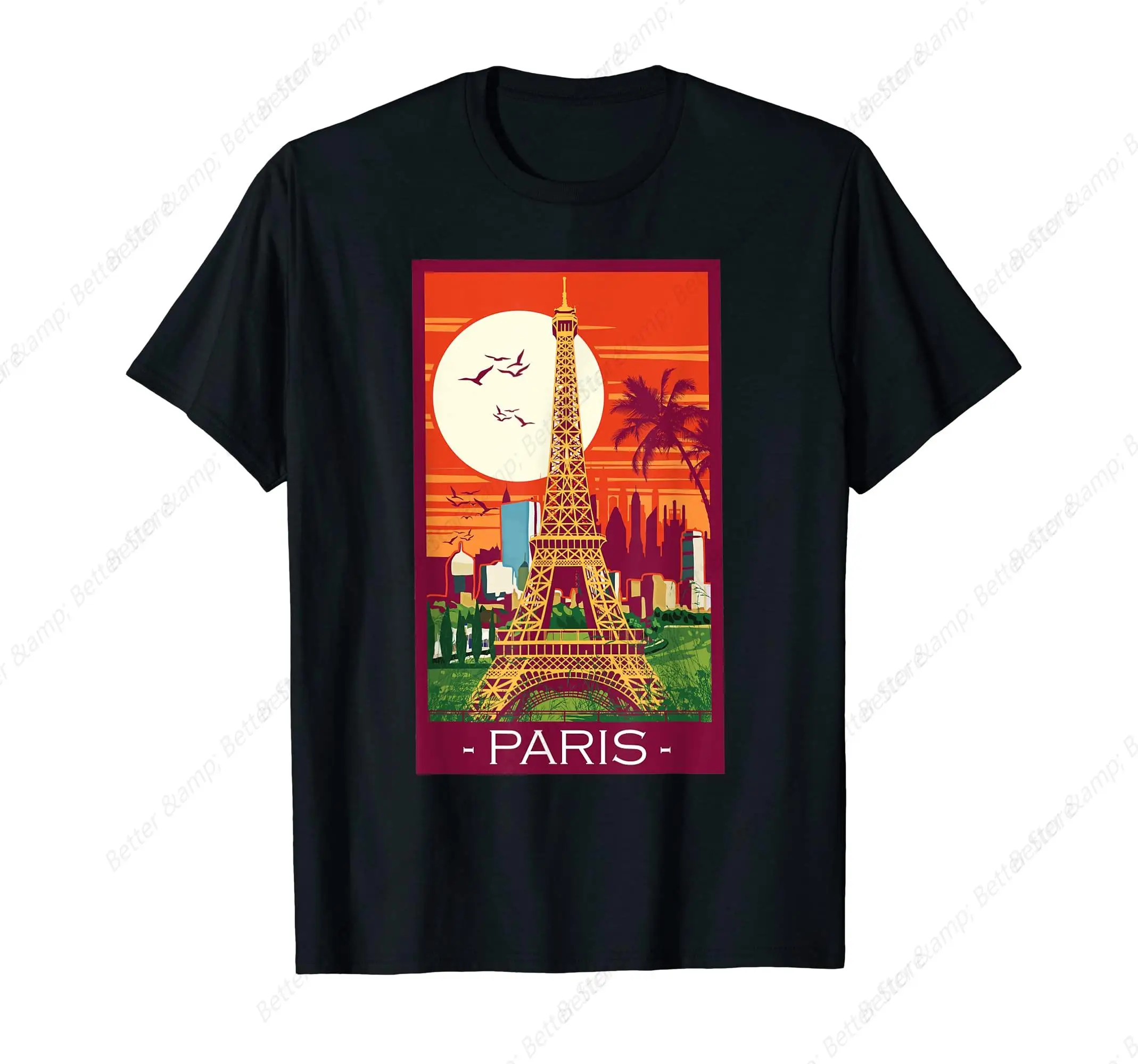 The Louvre Museum Pyramid Paris France Men Tshirt Wome Cotton Tees Tops Loose Short Sleeves Oversized Clothing