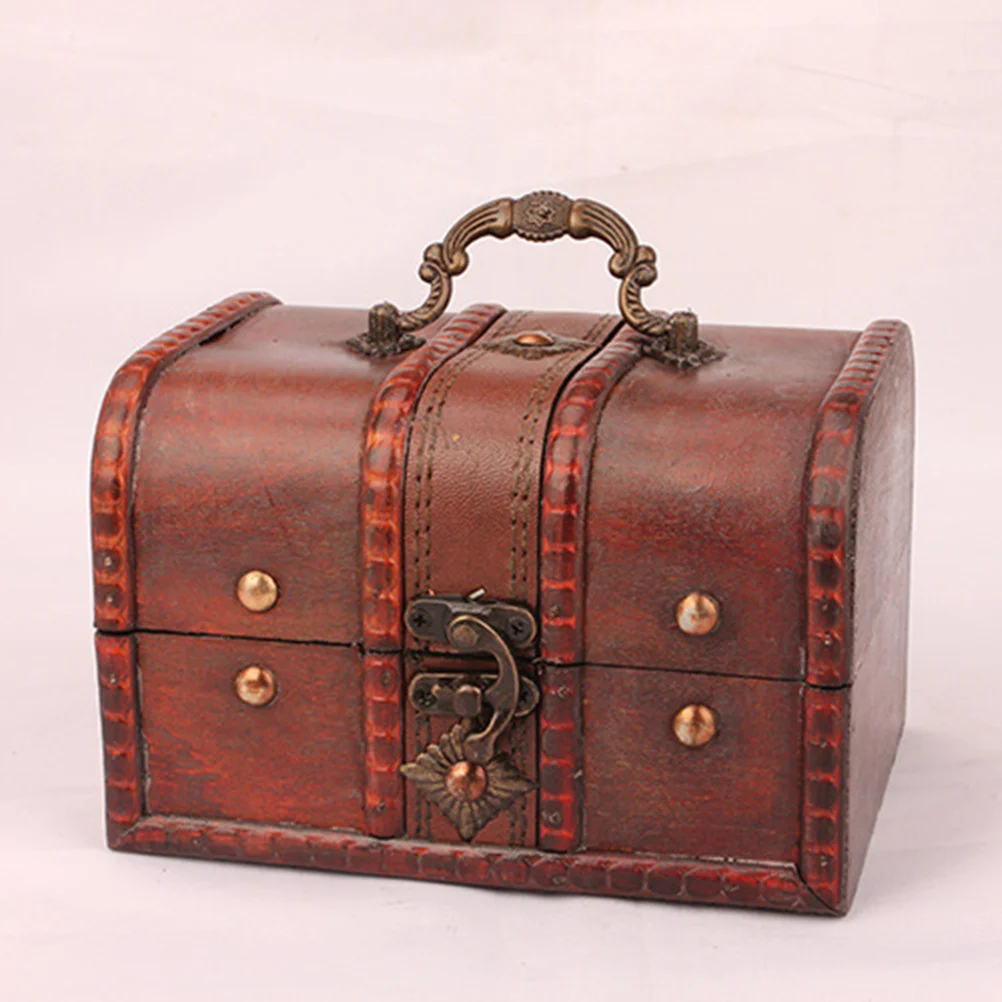 2 قطعة صندوق مجوهرات خشبي خمر قابل للقفل التخزين المنظم للأساور القلائد أقراط دبابيس مقاطع الشعر هدية صندوق ماكياج