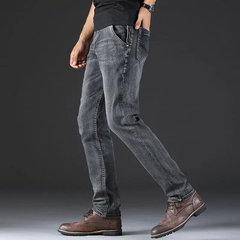 2022 Summer Jeans for Men Loose Straight Stretch Slim Denim Pants Men's Denim Classic Style Citizens of Humanity Trousers Male