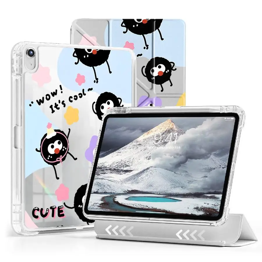 

Tablet Case For iPad Pro 2025 Mini 6 7 11th 10th 9th 8th 7th 12.9inch Air 4 5 M3 M2 M4 11inch Holder Cover Y-Fold Cartoon Little