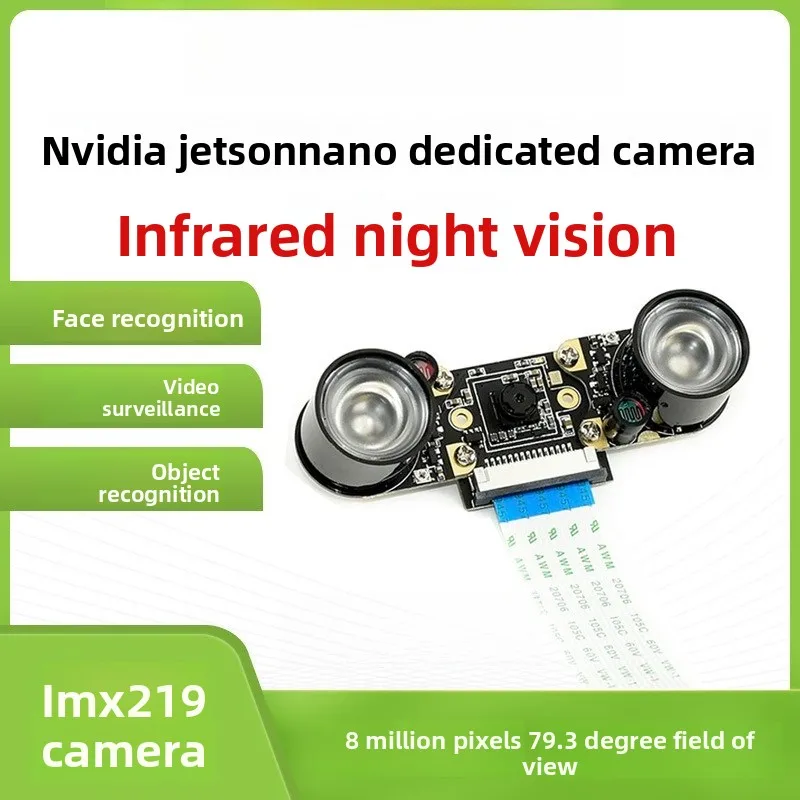 

IMX219 Infrared Night Vision Camera, 79.3-Degree FOV Compatible with Jetson Nano 3280×2464 HD Resolution