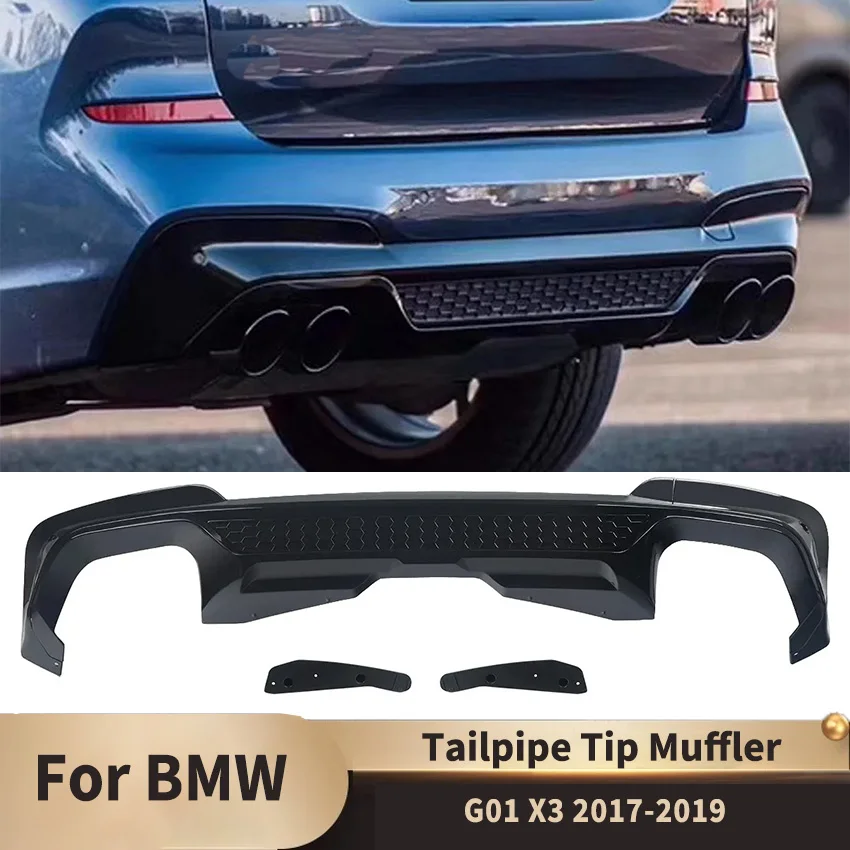 Rear Bumper Spoiler Lip Diffuser Protector Guard Aprons for BMW  G01 X3 2017 2018 2019 Cars Accessories