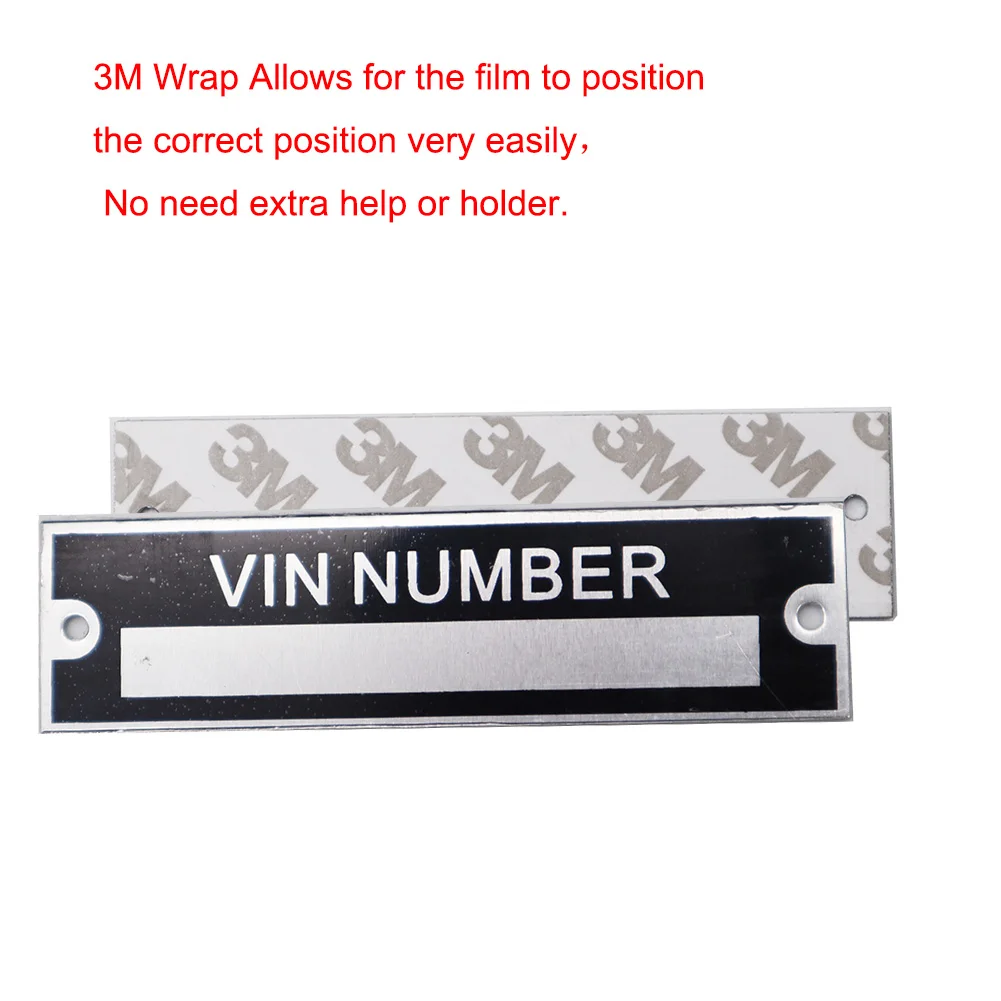 Engraved VIN PLATE Vehicle Identification Number Aluminum id Tag with custom engraving of your serial number included