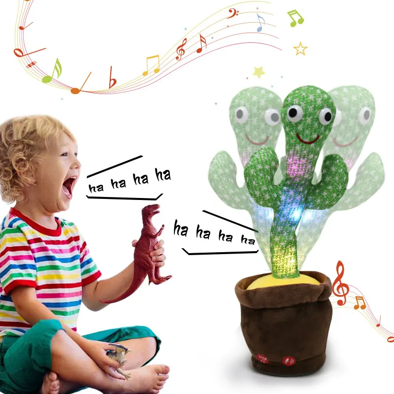 Children's plush toys sing and dance funny swing music plush dance cactus plush electric toy - view 6