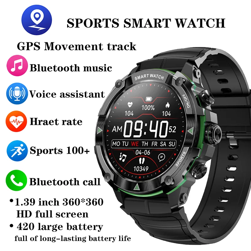 Xiaomi Mijia GPS Sports Track Smartwatch Man High-end Bluetooth Calls Heart Rate Monitor Fitness Waterproof Women's Health Watch