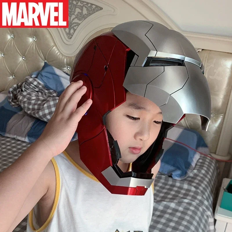 Marvel Mk5 Helmet Cosplay Iron Man Electric Multi-Piece Opening And Closing Voice Control Eyes Model Toy For Child Adult Gift