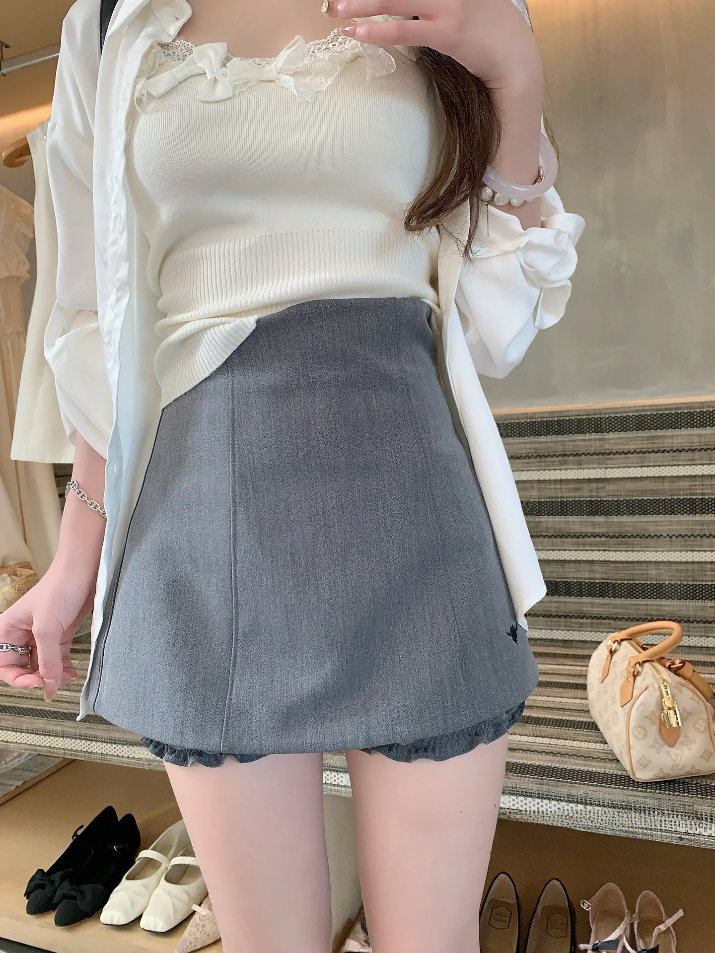 

Юбка-шорты ChuChu Talented Legs с высокой талией, в корейском стиле, для офиса, утягивающая, короткая, облегающая