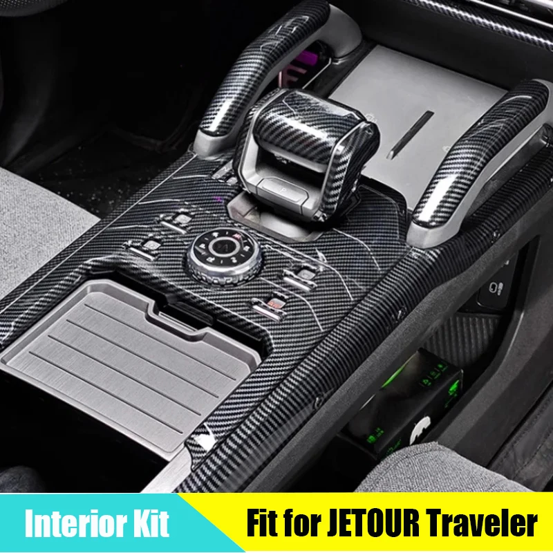 

Carbon Fiber Interior Kit Suitable for Chery JETOUR Traveler T2 2023 Front and Rear Outlet Modification ABS Full Car Interior
