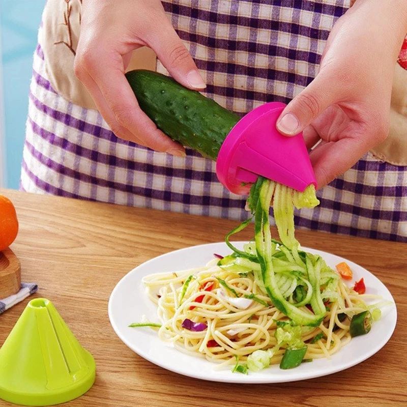 Multifunction Kitchen Tool Vegetable Fruit Spiral Shredder Peeler Manual Potato Carrot Radish Rotating Grater Kitchen Accessory