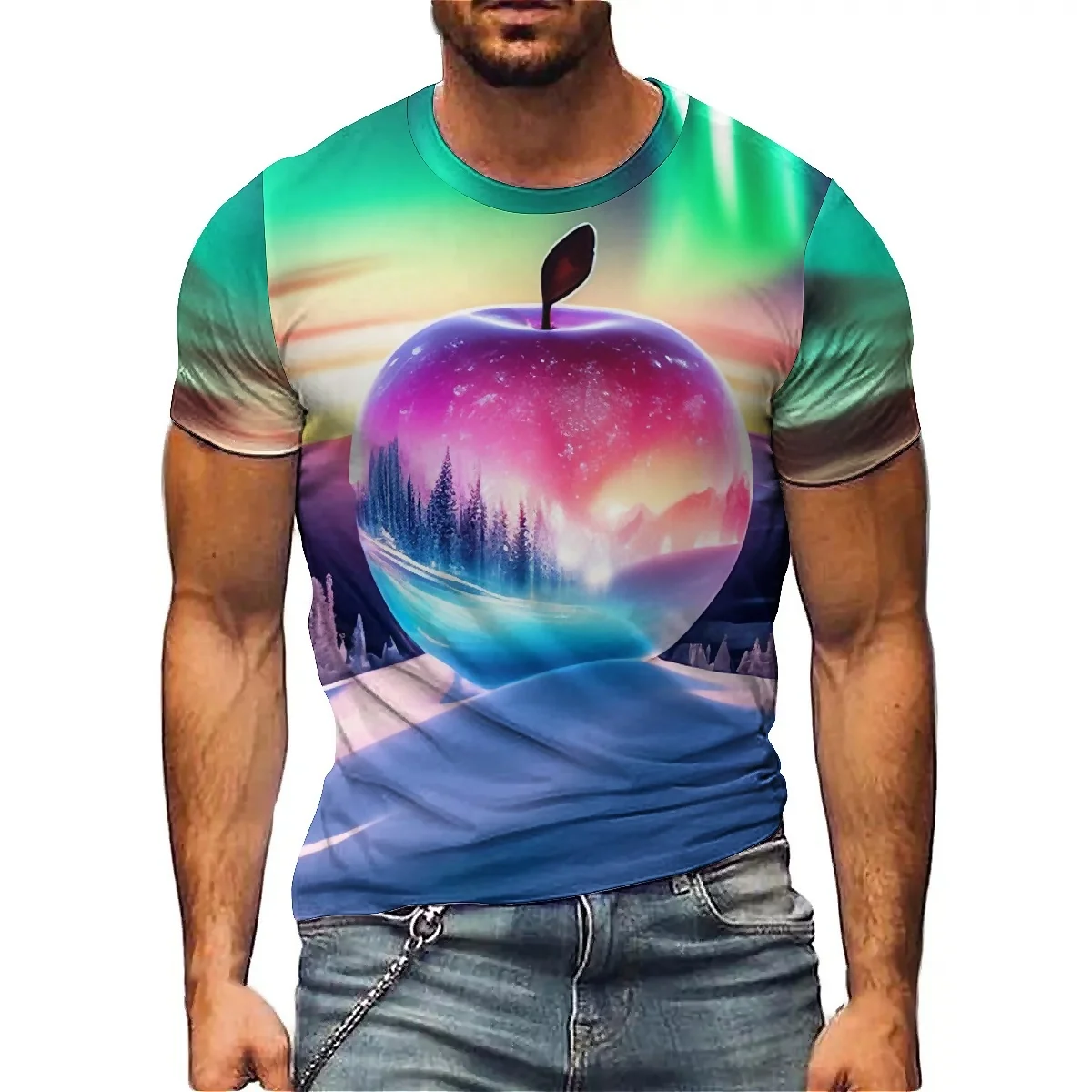 

2026 New Men's Comfortable 3D Printed Short-Sleeve T-Shirt - 3D Tee, High-Quality Printing