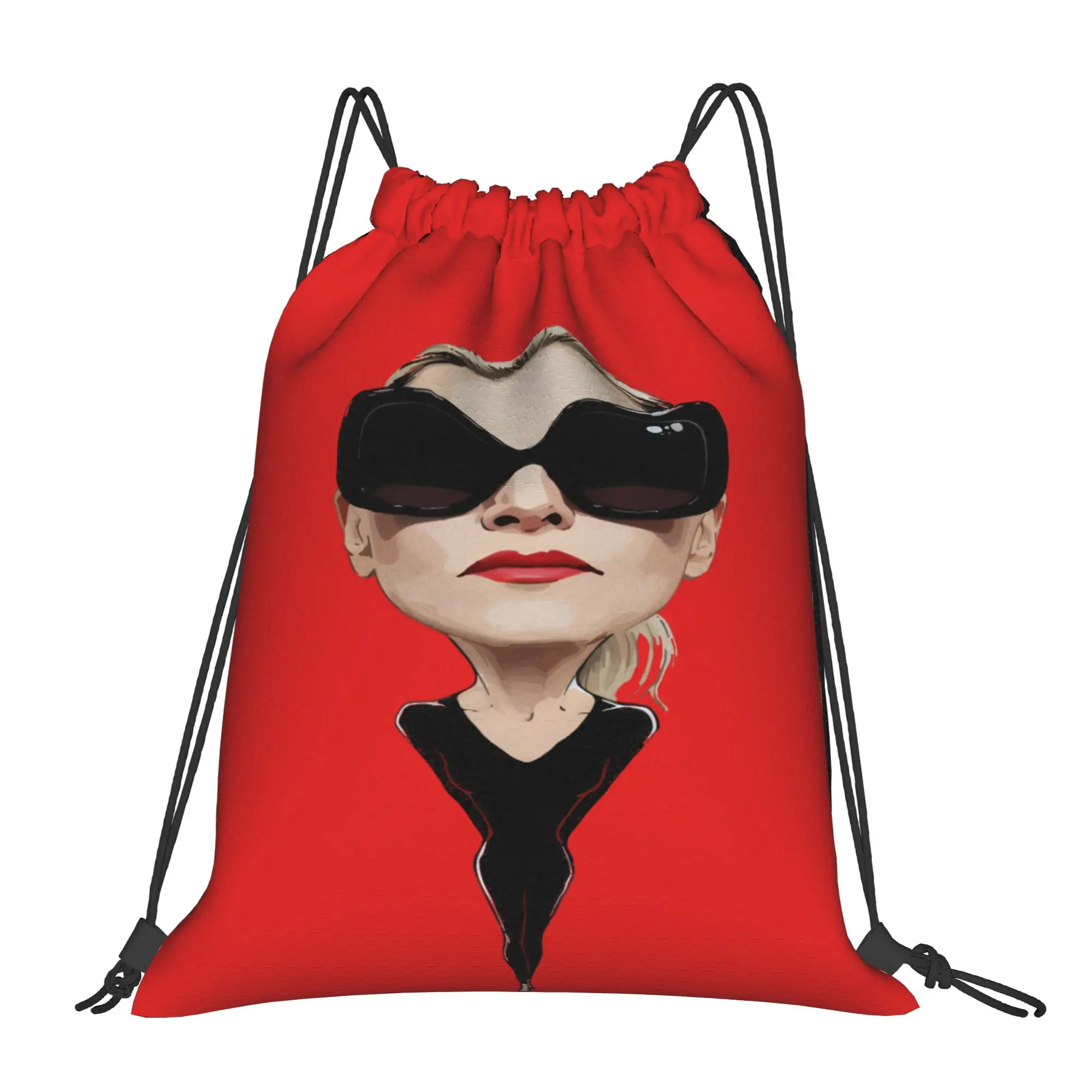 Madonnas Drawstring Bag  Sports Travel Couple BackpackLarge Capacity Retro Sackpack String Bags