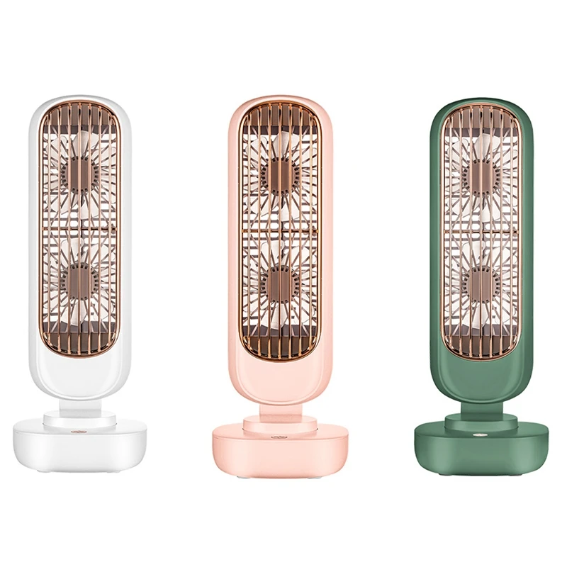 TKOH-New Stand Mini USB Fan Battery Rechargeable Tower Table Fan Type-C Portable Desktop Air Cooler For Home Study Camping