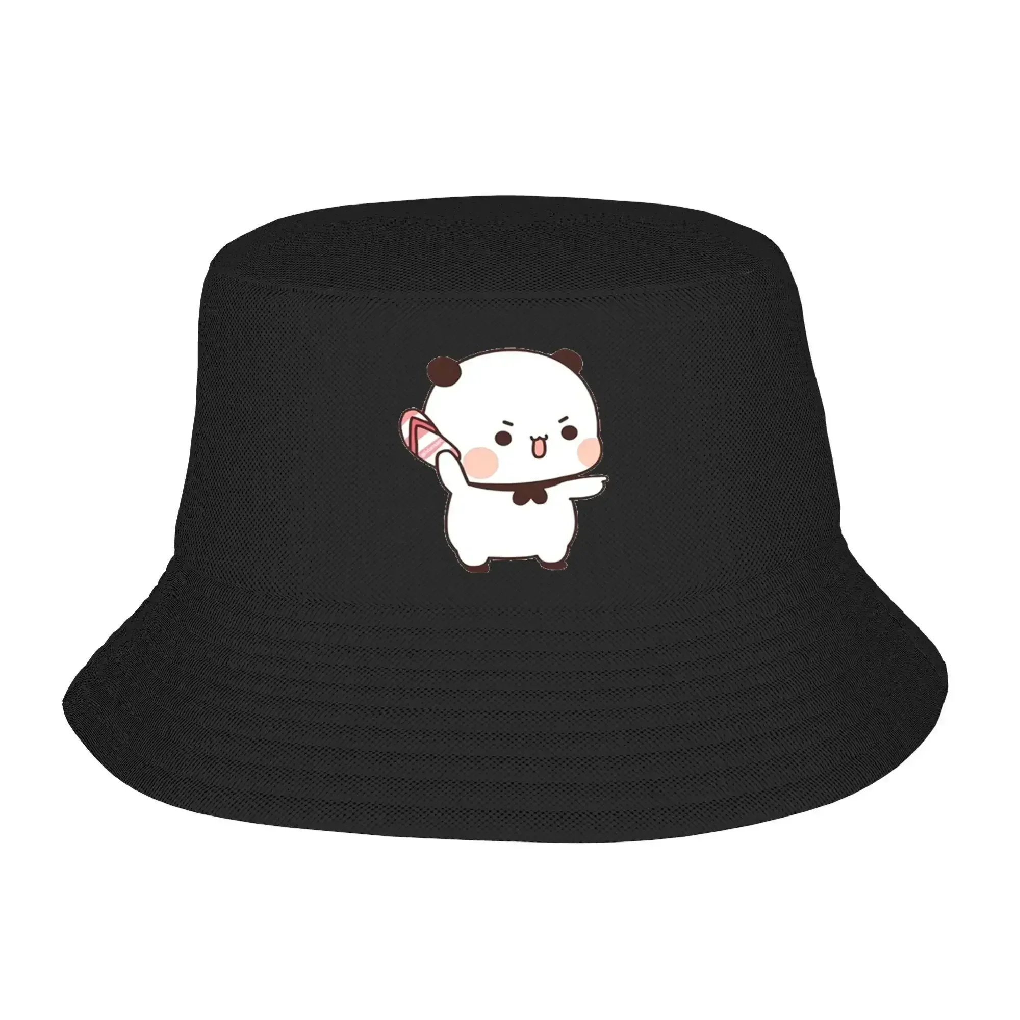 2026 Retro Design，Cute Bubu Is Throwing Flip Flops At Dudu Since He Teases  Bucket Hat Streetwear Fisherman Caps For Couple Hats