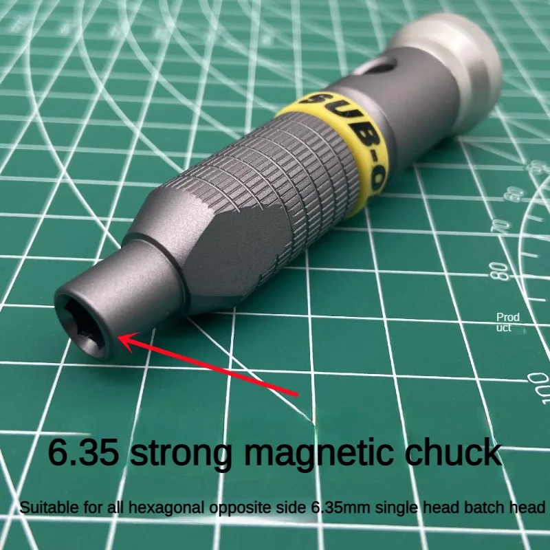 Neuer 2025, Präzisionsgriff aus Aluminiumlegierung für Schaft, 1/4 Zoll Bits, komfortabler Mini-Schraubendreher, 6,35 mm Halter, Reparatur, offene Werkzeuge – Detail 5