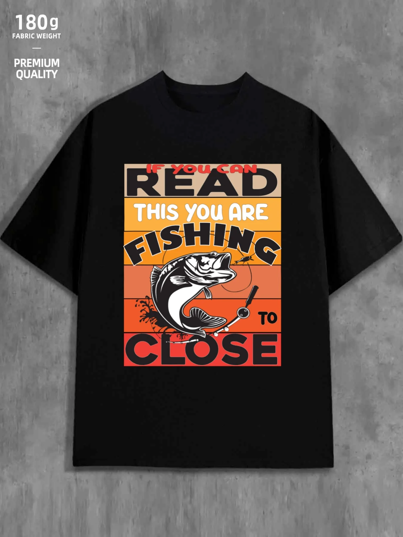 Fishing Read Close Fishing Graphic T-Shirt 100% Cotton O-Neck Short Sleeve Summer Casual Mens T-shirt Streetwear
