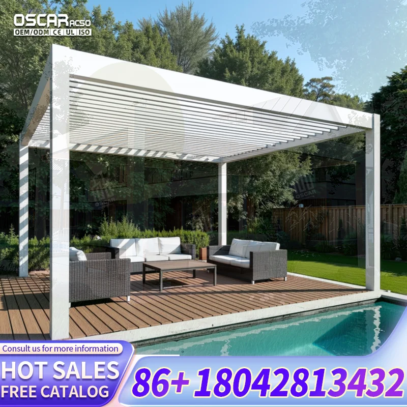 High Quality Aluminium Slat Aluminum Pergola for Terrace Roof in Outdoor Garden and Patio pergola