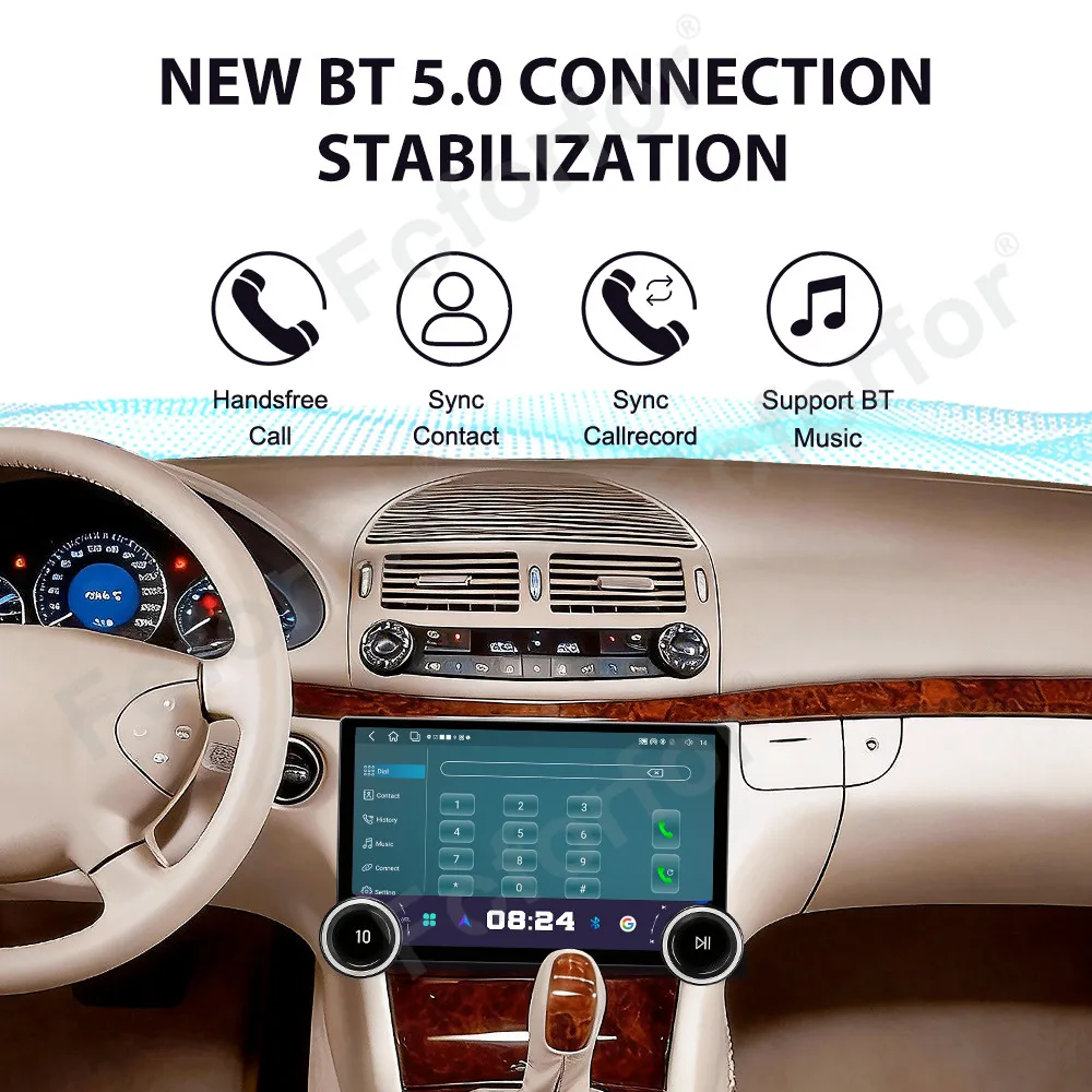 Upgrade 11.5 Inch Ultra-thin Wireless Carplay HD Display Android 15 GPS Navi Car Radio For Mercedes Benz E / CLS W211 2005-2008 view 4