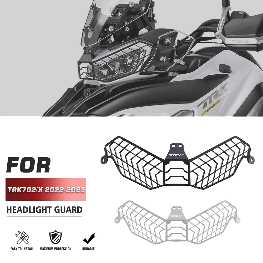 

For Benelli TRK 702 TRK702 TRK702X 2022 2023 TRK 702X Headlamp Guard HeadLight Grill Protector Covers New Motorcycle Accessories