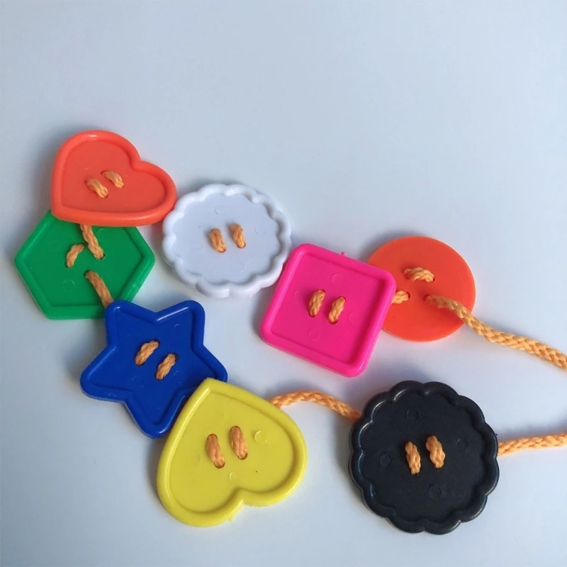 50 Pcs/Set Big Bright Buttons Colourful Buttons Craft Buttons Geometric Shapes Buttons Large Buttons for Craft Projects