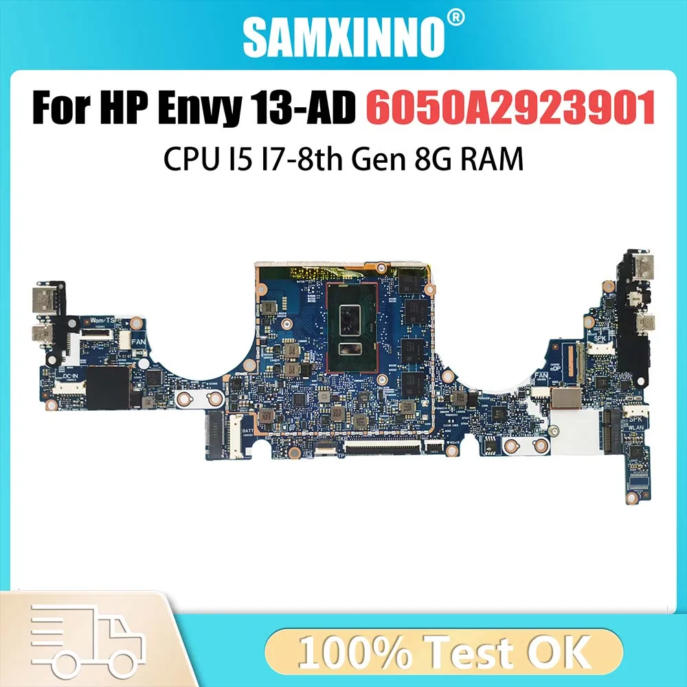 6050A2923901 Mainboard For HP 13-AD TPN-I128 Laptop Motherboard 939647-601 939648-601 with I5-8250U I7-8550U CPU 8G RAM