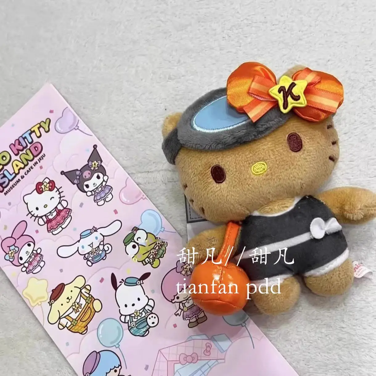 Sanrio Kawaii 헬로 키티 봉제 인형 학생 책가방 펜던트 애니메이션 만화 귀여운 배낭 액세서리 소녀 크리스마스 선물 완구