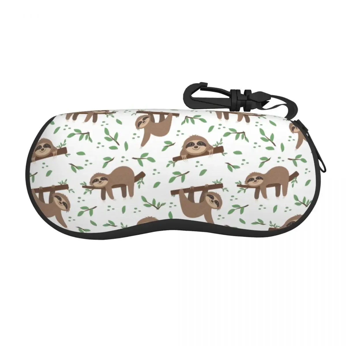 Cute Sloth Pattern Sunglasses Soft Case Neoprene Zipper Kawaii Lazy Animal Shell Eyeglass Case Custom Protective Box For Glasses