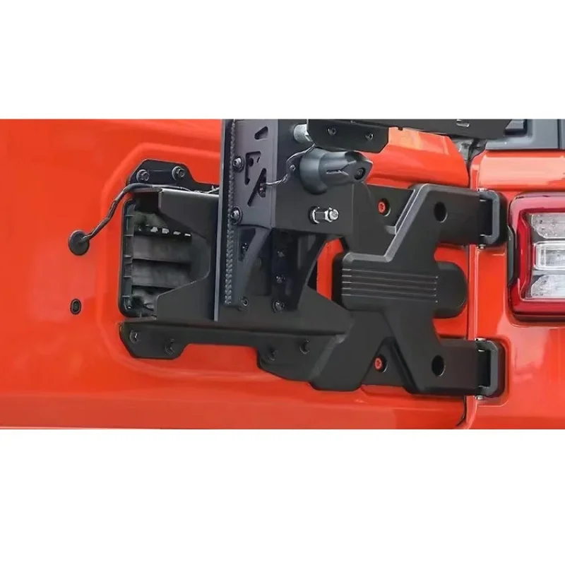 

Factory Hot Selling Factory Hot Sales Aluminium Rear Door Tire Tailgate Hinge Carrier Bracket for Wrangler JL 2018-2023