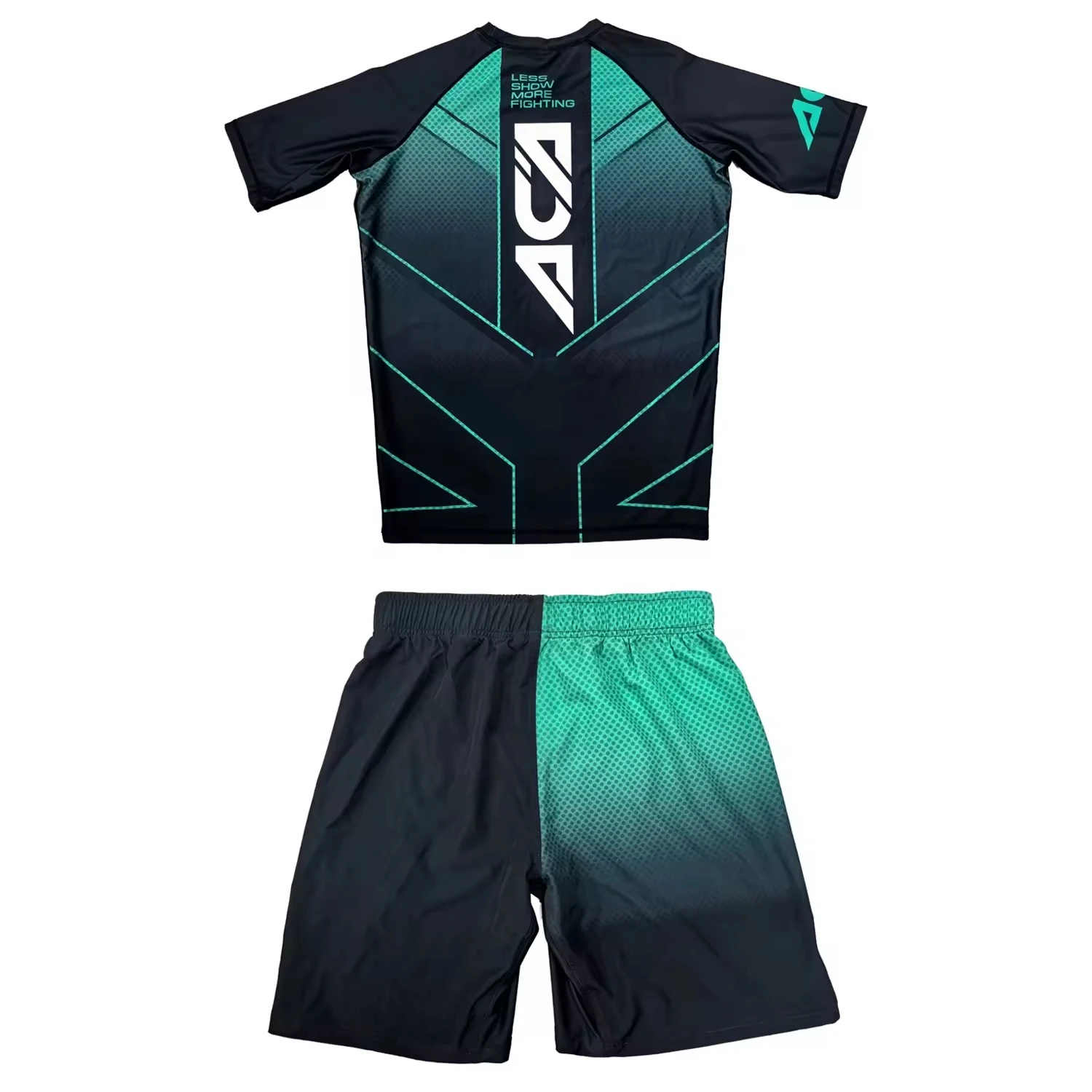 MMA-Boxanzug-Set für Erwachsene und Kinder, 3D-gedrucktes Kurzarm-Rashguard-Oberteil und Kampfshorts, schnell trocknende Sportbekleidung für Kampftraining – Detail 8