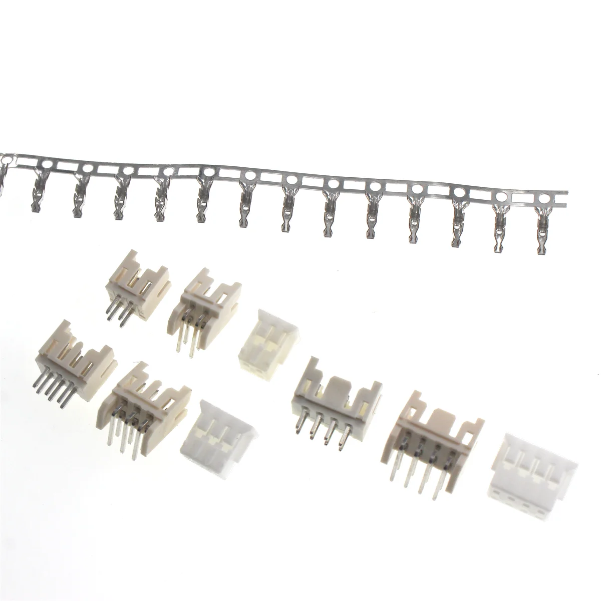 10PCS PHD 2.0MM Double Row 2X2/3/4/5/6/7/8/9/10pin PHD2.0 Connector Straight / Curved Needle Plug Male + Female + Crimps