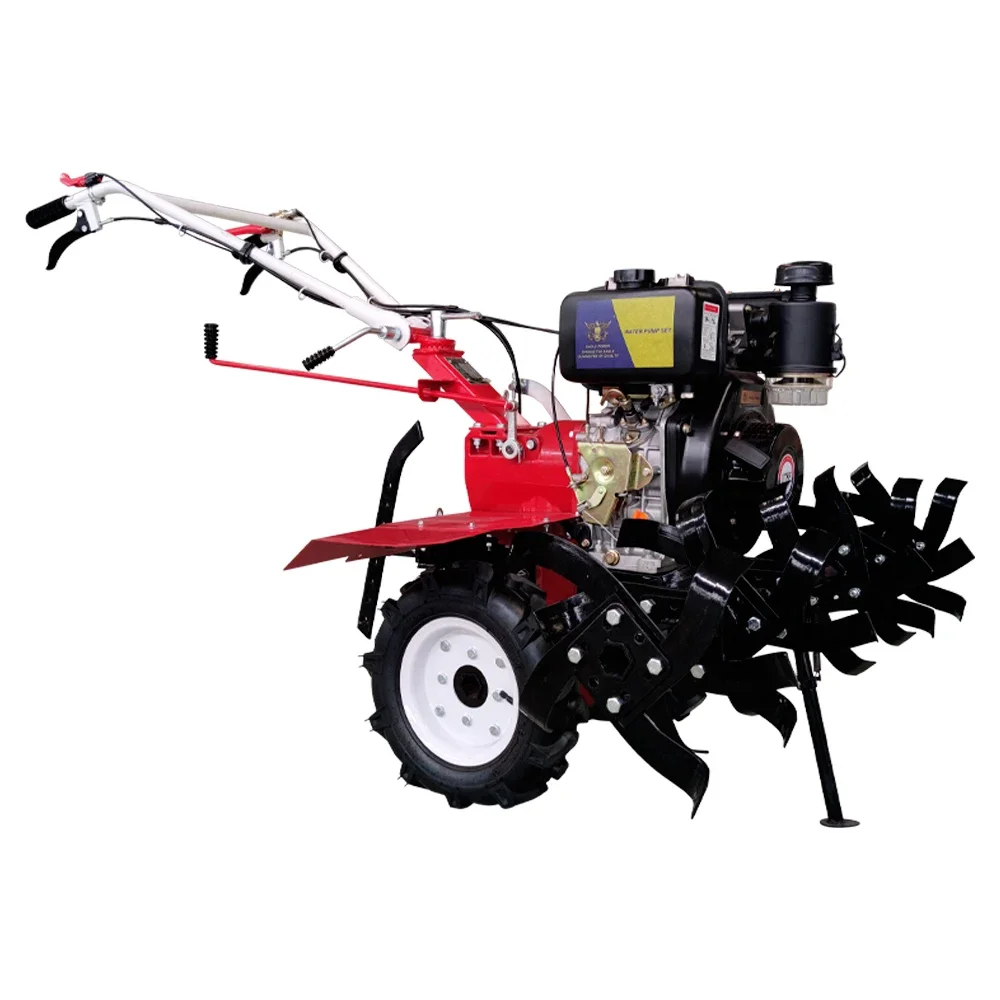 Chinese Top Quality Eaglepower 10HP Multi-Function Mini Power Tiller Cultivator Engine 178F Rotary Tiller