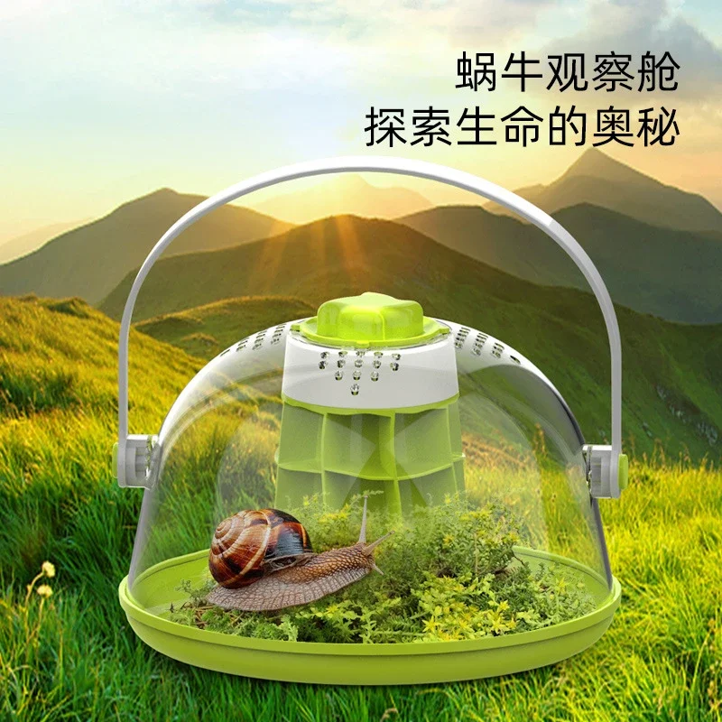 Insect observation box, white jade snail observation cabin, outdoor exploration, children's scientific experiment observation