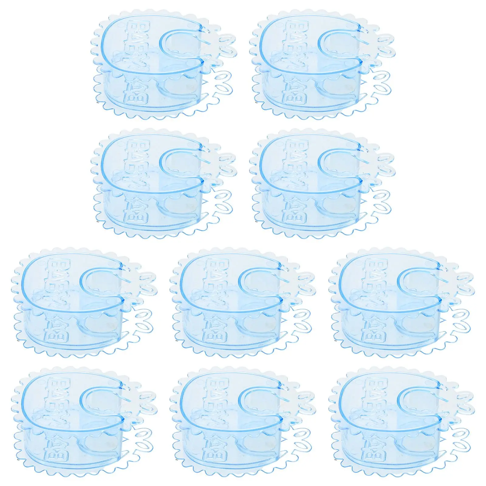 10 Pcs Boxes Transparent Baby Shower Wedding Favors Party Sweets Treats Lightweight Storage Keepsake Gifts
