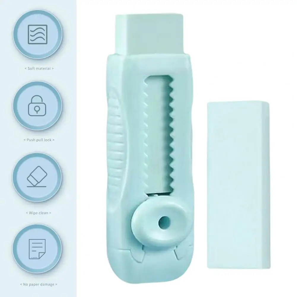 Portable 1 Set Practical Rounded Edges Push-pull Rubber Anti-slip Stripe Stationery Supply